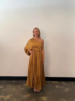 Acler Sadgill Maxi Dress Caramel Size 14 for rent on The Volte - image 2