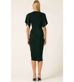 Sacha Drake The Emporium Midi Dress In Emerald Size 12 for rent on The Volte - image 4