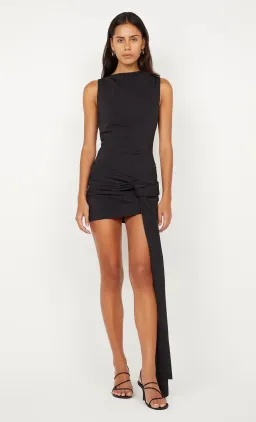 Bec & Bridge Domenic Asymmetrical Mini Dress Black Size 6 for rent on The Volte - image 1