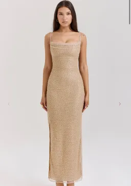 House of CB Calla Seapearl Embellished Maxi Dress Size AU 8 for rent on The Volte - image 2