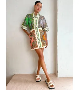 Alemais Trippy Troppo Mini Dress Multi Size AU 8 for rent on The Volte - image 1