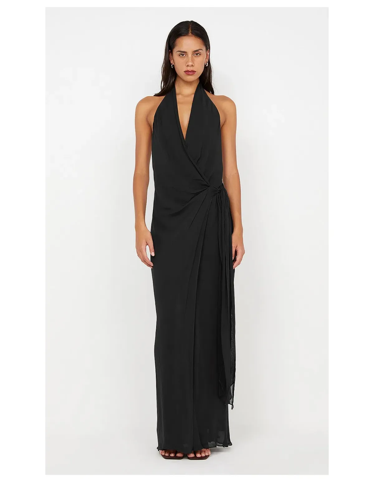 Bec and Bridge Soneva Wrap Halter Dress in Black Size S / AU 8 - Image 1