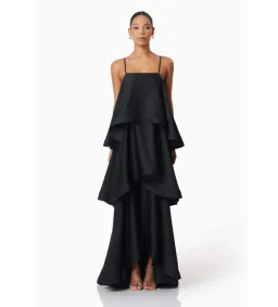 Elliatt Tilly Tiered Maxi Dress Black Size 10 for rent on The Volte - image 1