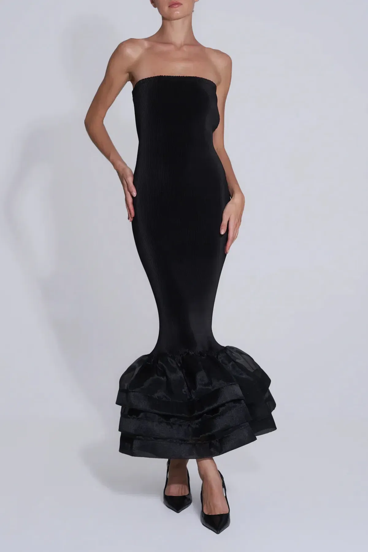 L'idee Woman Ramblas Midi Dress Black Size 8 - Image 1