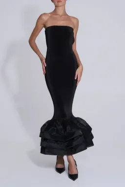 L'idee Woman Ramblas Midi Dress Black Size 8 for rent on The Volte - image 1