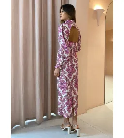 Alemais Isla Midi Dress in Magenta Size AU 12 for rent on The Volte - image 7