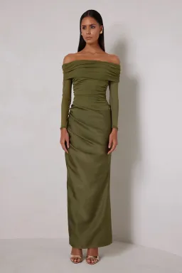 ELLE ZEITOUNE AMY OLIVE MAXI / GREEN / SIZE 8 for rent on The Volte - image 1