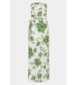 Sir the Label Gardella Strapless Midi Dress Frisa Print Size 0 AU 6 for rent on The Volte - image 5