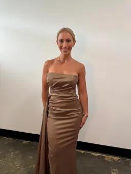 Elle Zeitoune Paulina Maxi Dress Cocoa Size 12 for rent on The Volte - image 2