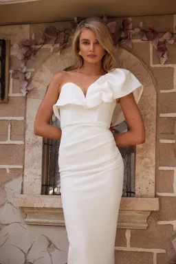 Elle Zeitoune Sharleene Midi Dress in White Size 14 for rent on The Volte - image 1