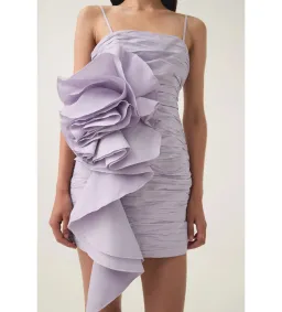 Aje Potion Spiral Mini Dress in Lilac Size 12/L for rent on The Volte - image 4