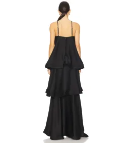 Elliatt Tilly Tiered Maxi Dress in Black Size XS / AU 6 for rent on The Volte - image 3