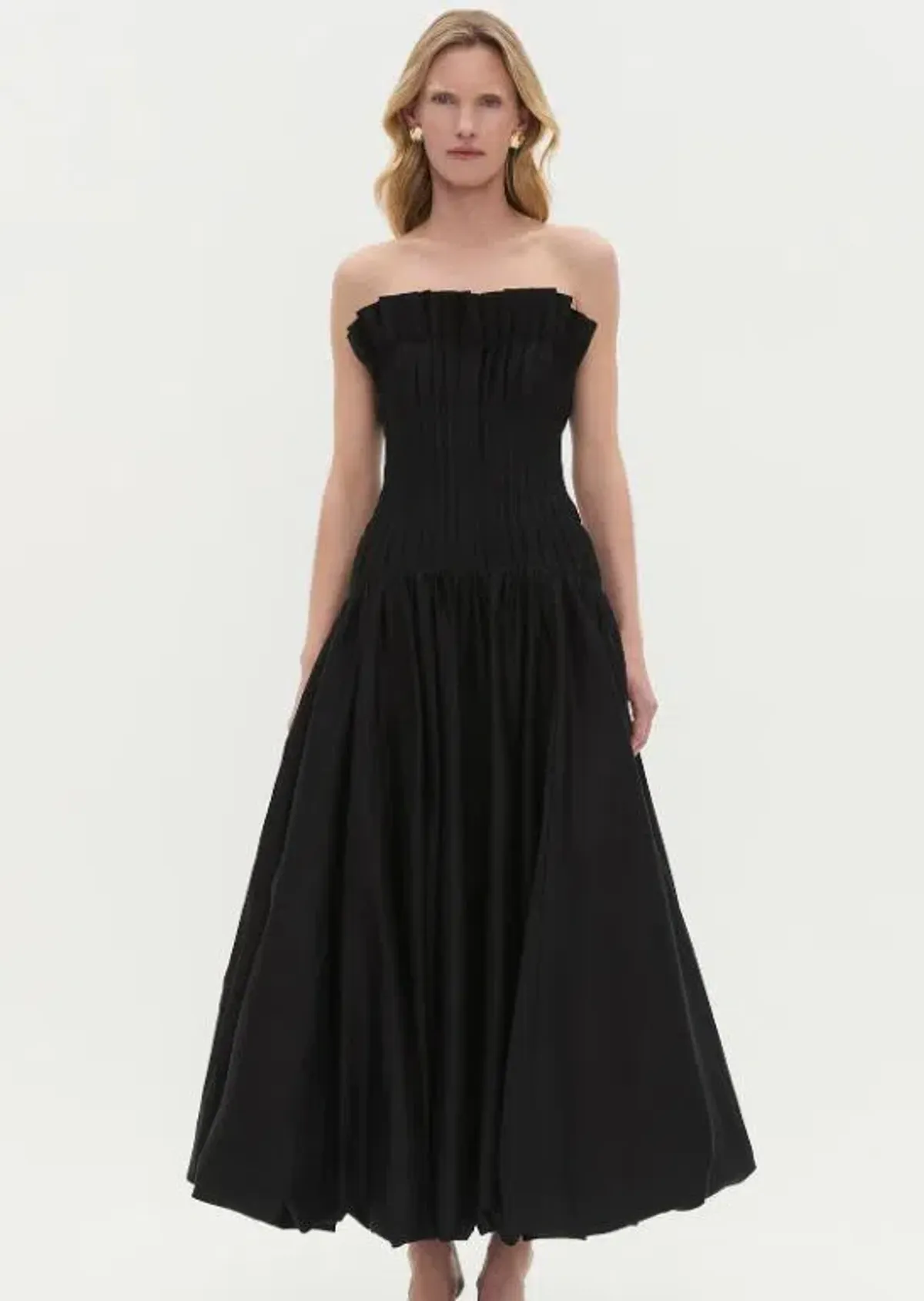 Aje Ivy Bubble Hem Gown in Black Size 6 - Image 1