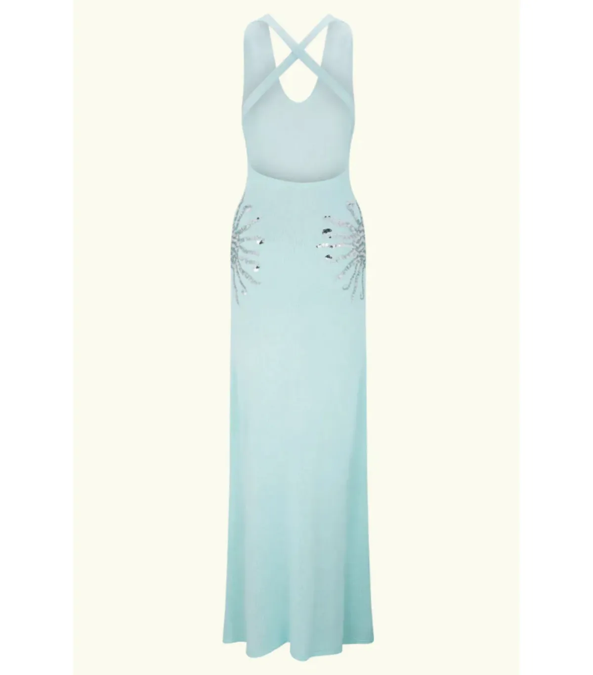 Meshki Ellington Knit Midi Dress in Lagoon Blue Size AU 8 - Image 11