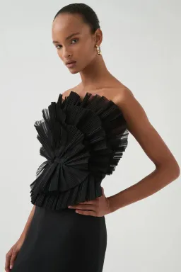 Aje Kira Midi Dress Black Size AU 10 for rent on The Volte - image 4