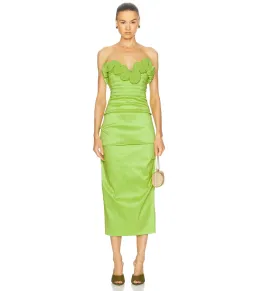 Rachel Gilbert Ren Midi Dress Green Size AU 12 for rent on The Volte - image 1