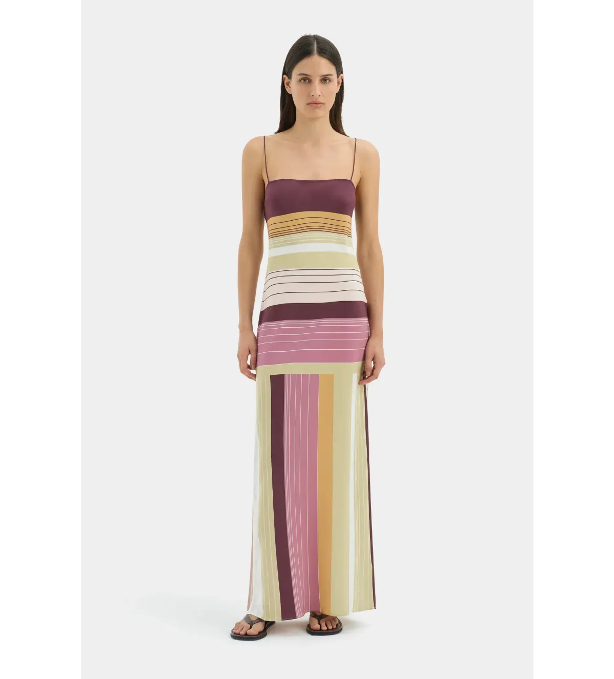 Sir the Label Fontana Slip Maxi Dress Elisa Stripe Size 1 AU 8 - Image 1
