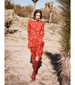 Realisation Par Gia Maxi Dress Red Print Size AU 10 for rent on The Volte - image 1