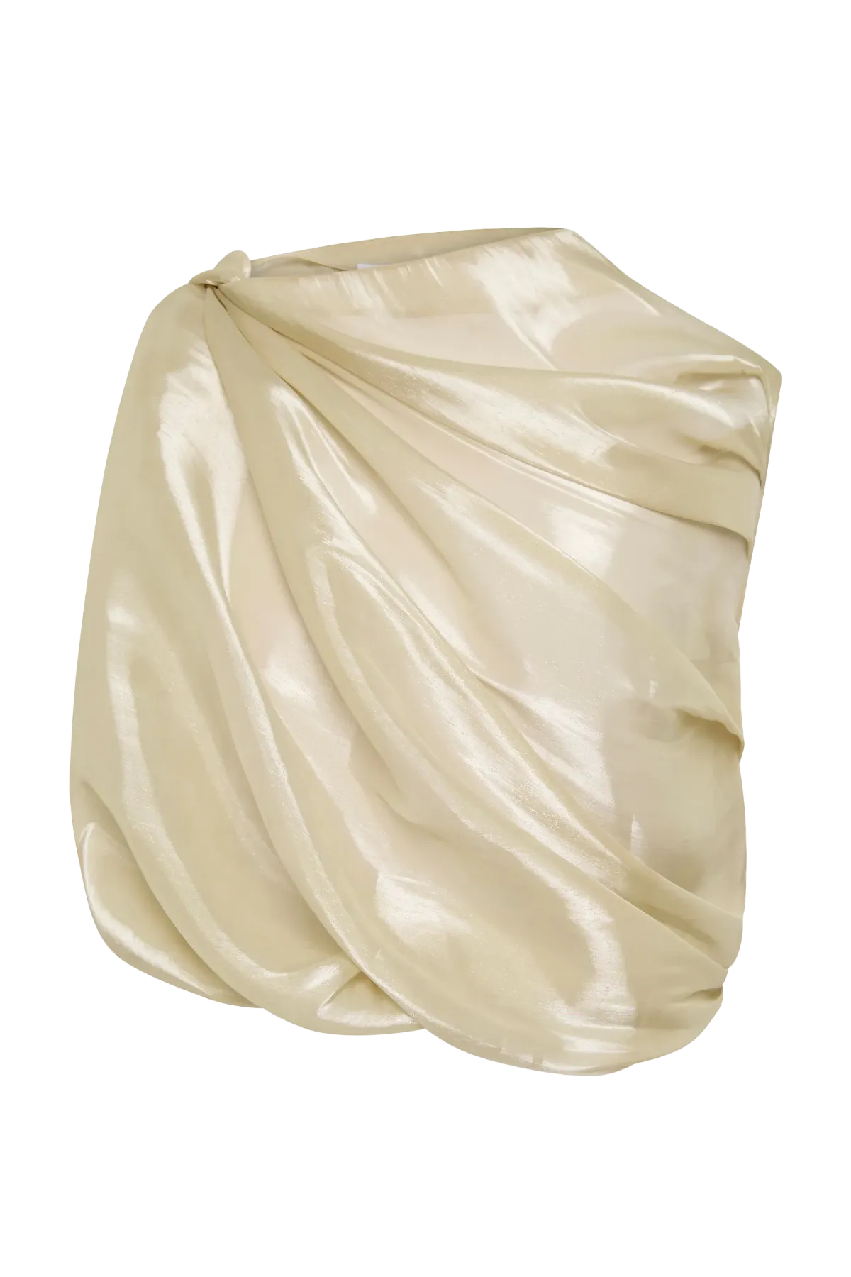 Bianca Spender Champagne Liquid Organza Tumble Top Gold Size 8/S - Image 6