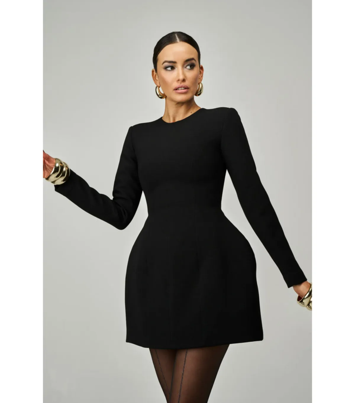 Lillian Khallouf Elle Mini Dress Black Size AU 12  - Image 2