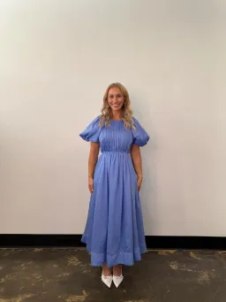 Aje Alma Midi Dress Blue Size 12 for rent on The Volte - image 2