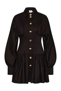 Aje Alexa Long Sleeve Mini Dress / Black / Size 6 for rent on The Volte - image 4
