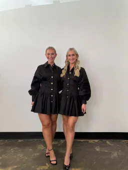 Aje Alexa Long Sleeve Mini Dress in  Black Size AU  10 for rent on The Volte - image 2