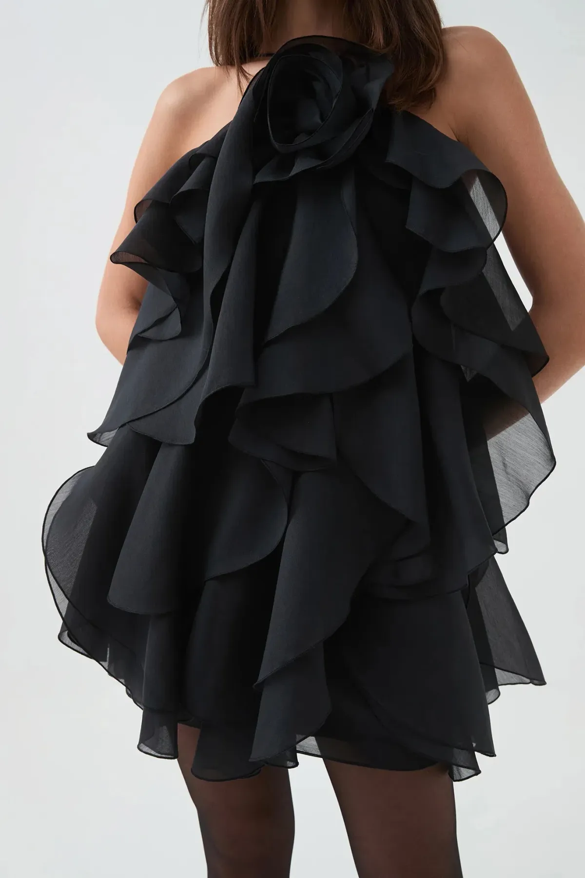 Aje Pandorea Layered Mini Dress Black Size AU 8 - Image 3