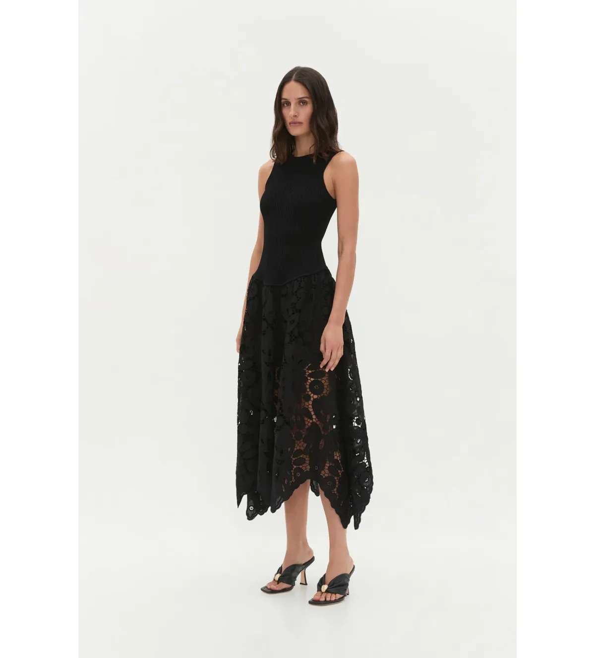 Aje Atlas Knit Midi Dress in Black Size XS / AU 6 - Image 3