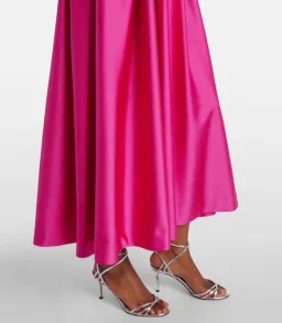 Rebecca Vallance Saskia Pleated Satin Maxi Dress Pink AU 16 for rent on The Volte - image 3