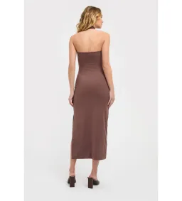 Kookai Archer Midi Dress Brown Size 0 (6-8) for rent on The Volte - image 3