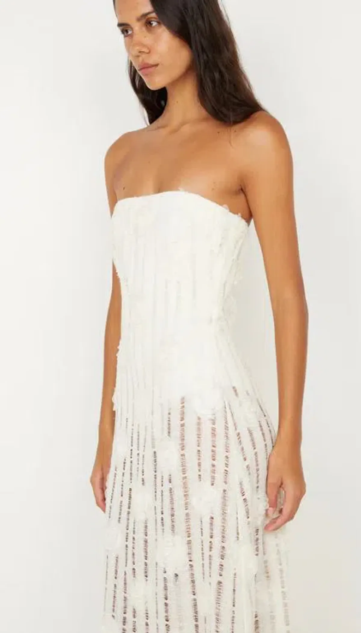 Bec and Bridge Amelie Strapless Dress in Ivory Size 10 - Image 4