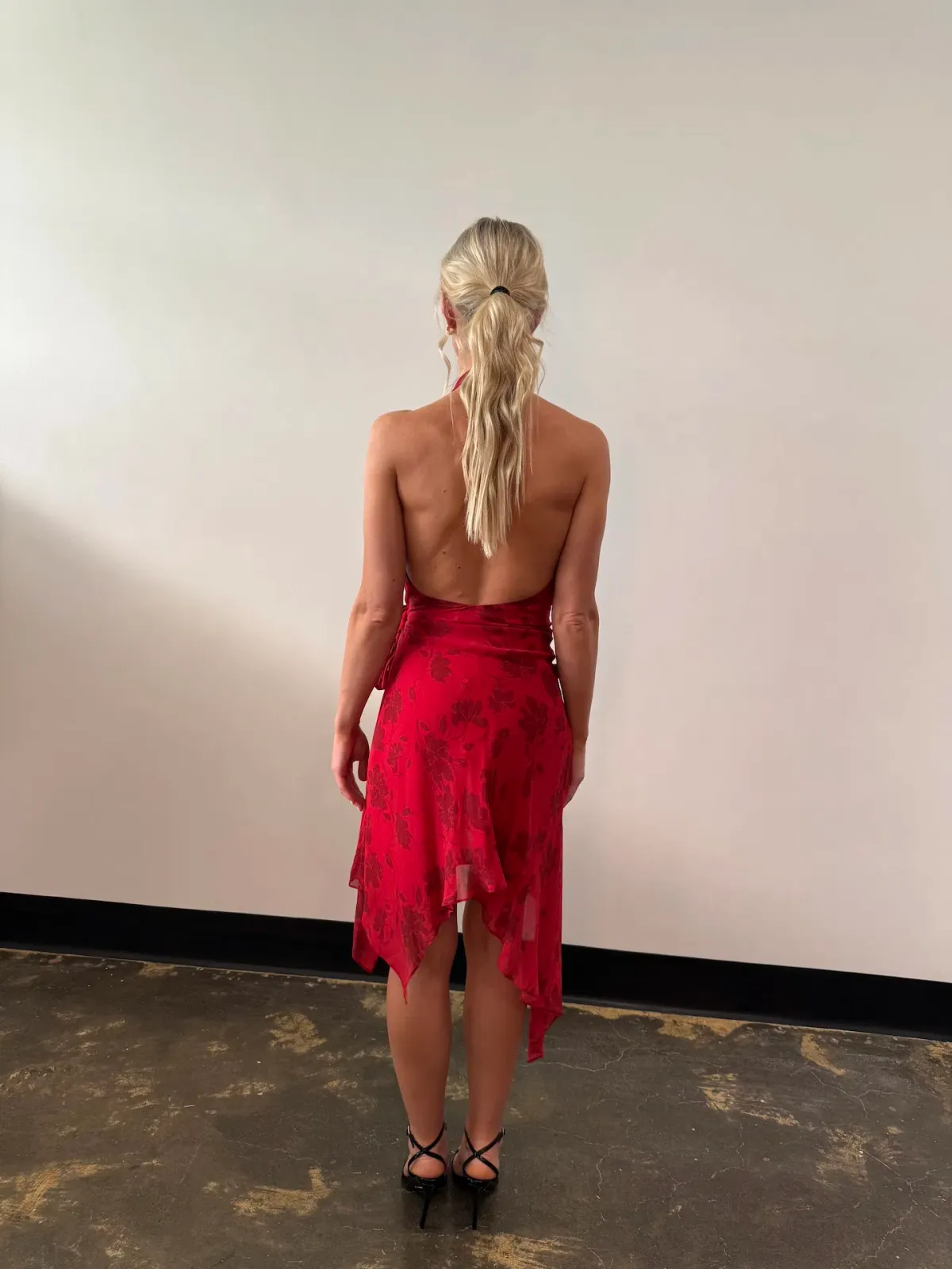 Bec and Bridge Ruby Wrap Midi Dress in Cherry Floral Size AU6 - Image 2