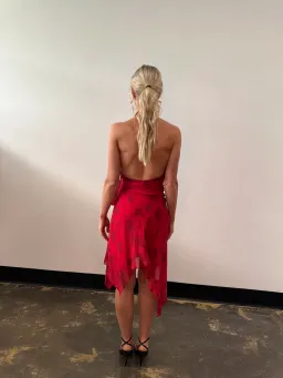 Bec and Bridge Ruby Wrap Midi Dress in Cherry Floral Size AU6 for rent on The Volte - image 2