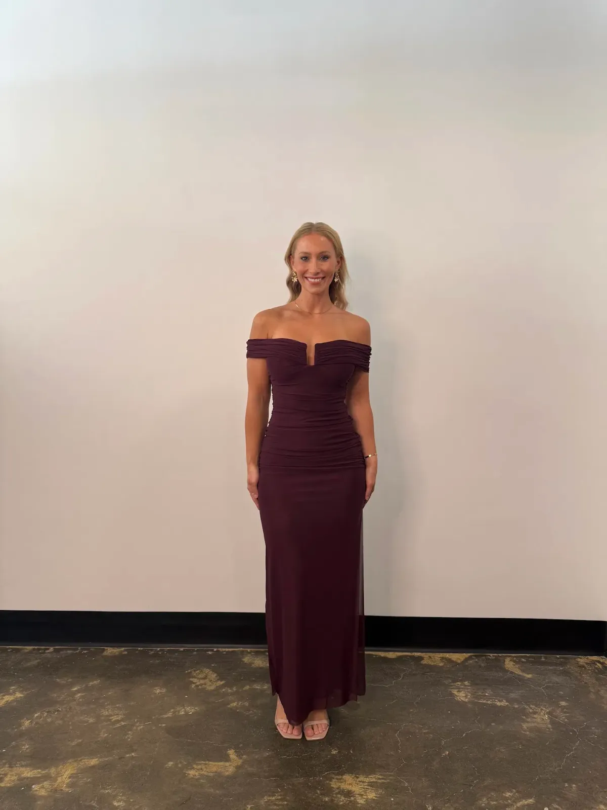 Bec & Bridge Poppy Gathered Maxi Plum Size 8 - Image 3