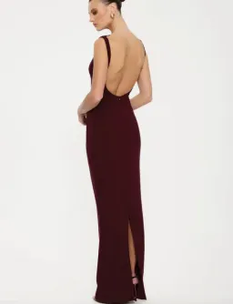 Effie Kats Verona Gown in Wine Size S/8 for rent on The Volte - image 2