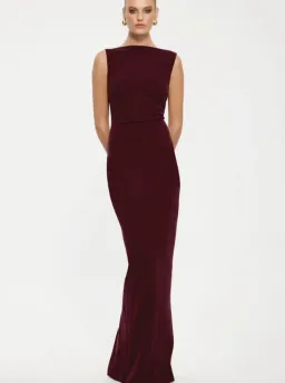 Effie Kats Verona Gown in Wine Size S/8 for rent on The Volte - image 1