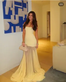 Deme by Gabriella Dalia Gown in Butter Yellow Size 10/M for rent on The Volte - image 3