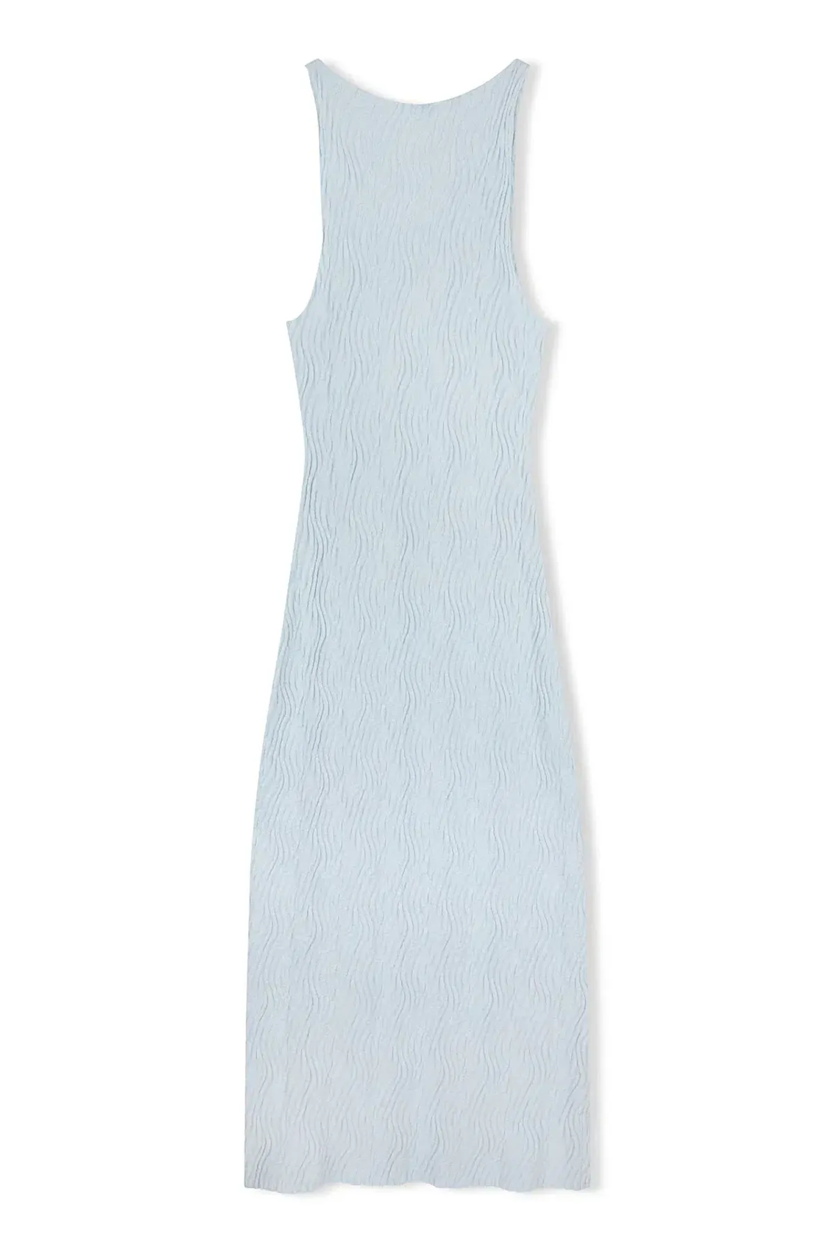 Zulu & Zephyr Ripple Textured Knit Dress in Powder Blue Size AU14 - Image 2