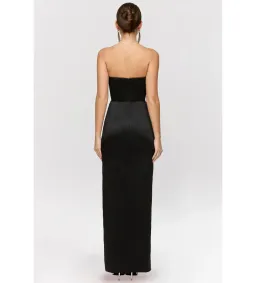 House of CB Adrienne Corset Maxi Dress in Black Size 8 for rent on The Volte - image 2