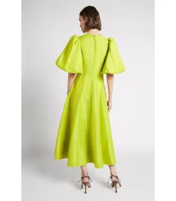 Aje Dusk Puff Sleeve Midi Dress Size AU 10 for rent on The Volte - image 2
