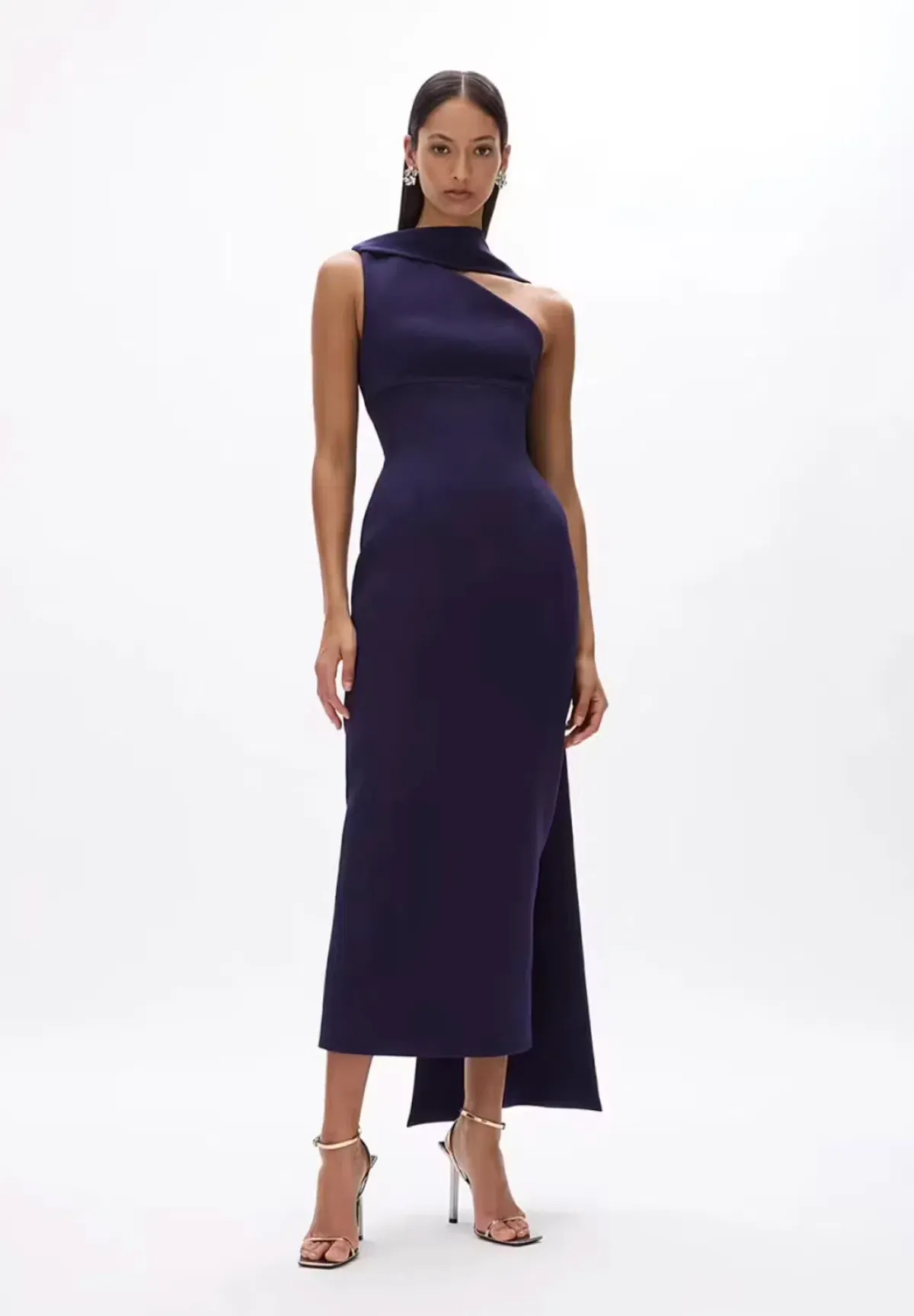 Rachel Gilbert Clara Midi Dress Dark Indigo Dark Purple Size 1 / Size AU 8 - Image 4