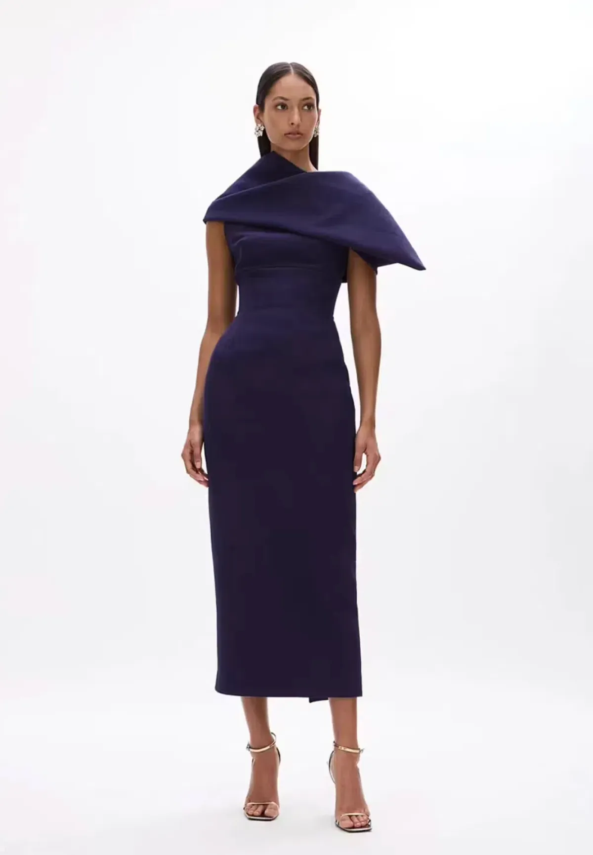 Rachel Gilbert Clara Midi Dress Dark Indigo Size 2 / AU 10 - Image 6