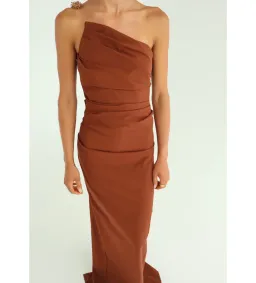 Rachel Gilbert Antoinne Gown in Brown Size 0 / AU6 for rent on The Volte - image 3