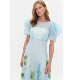 Aje Clementine Midi Dress in Blue Hydrangea Size 6 for rent on The Volte - image 4