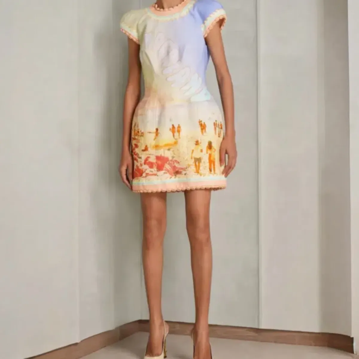 Zimmermann Coaster Structured Mini Dress Poster Print Size 2 / AU 12 - Image 4