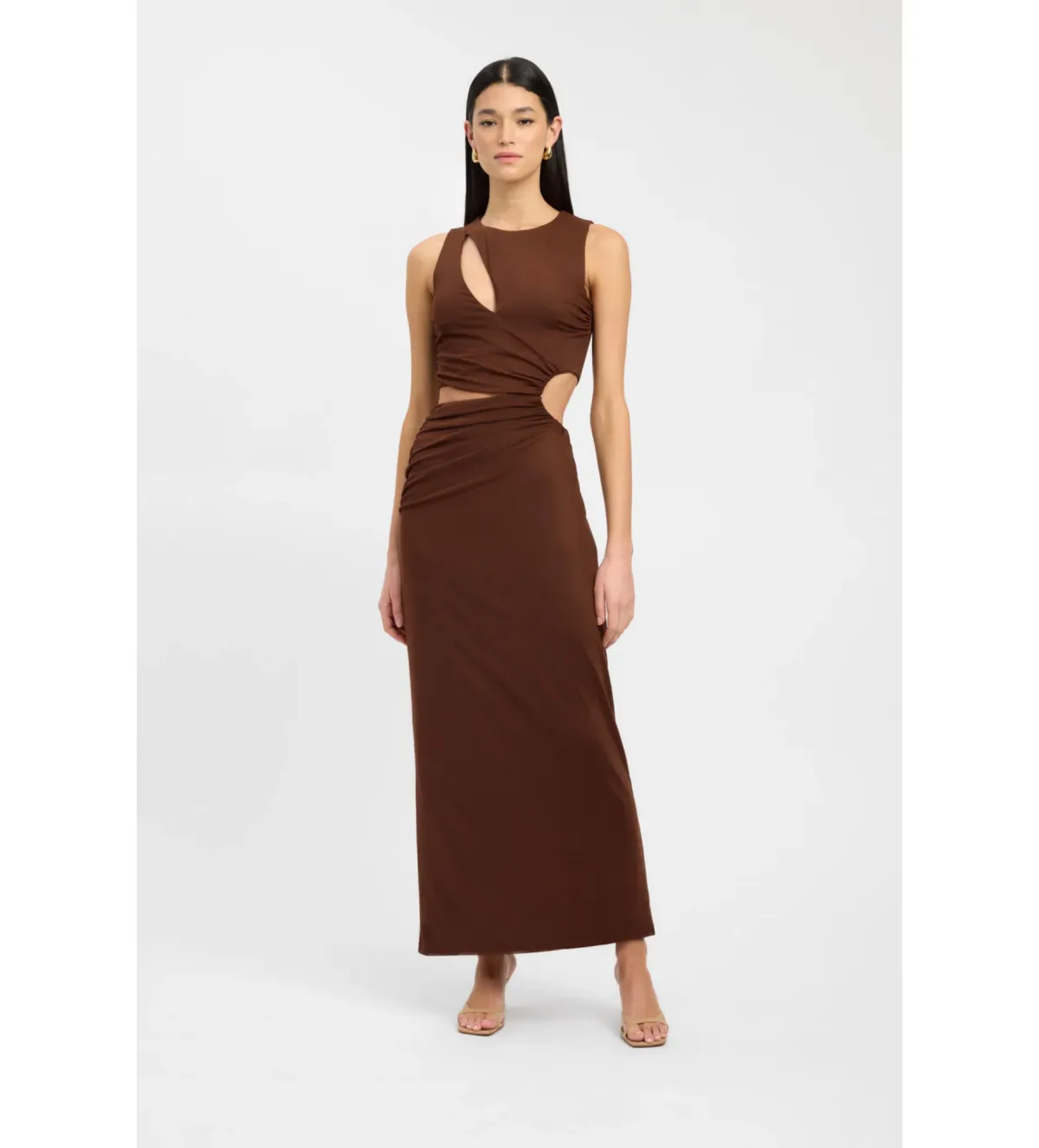Kookai Bolt Cut Dress Brown Size 10  - Image 1