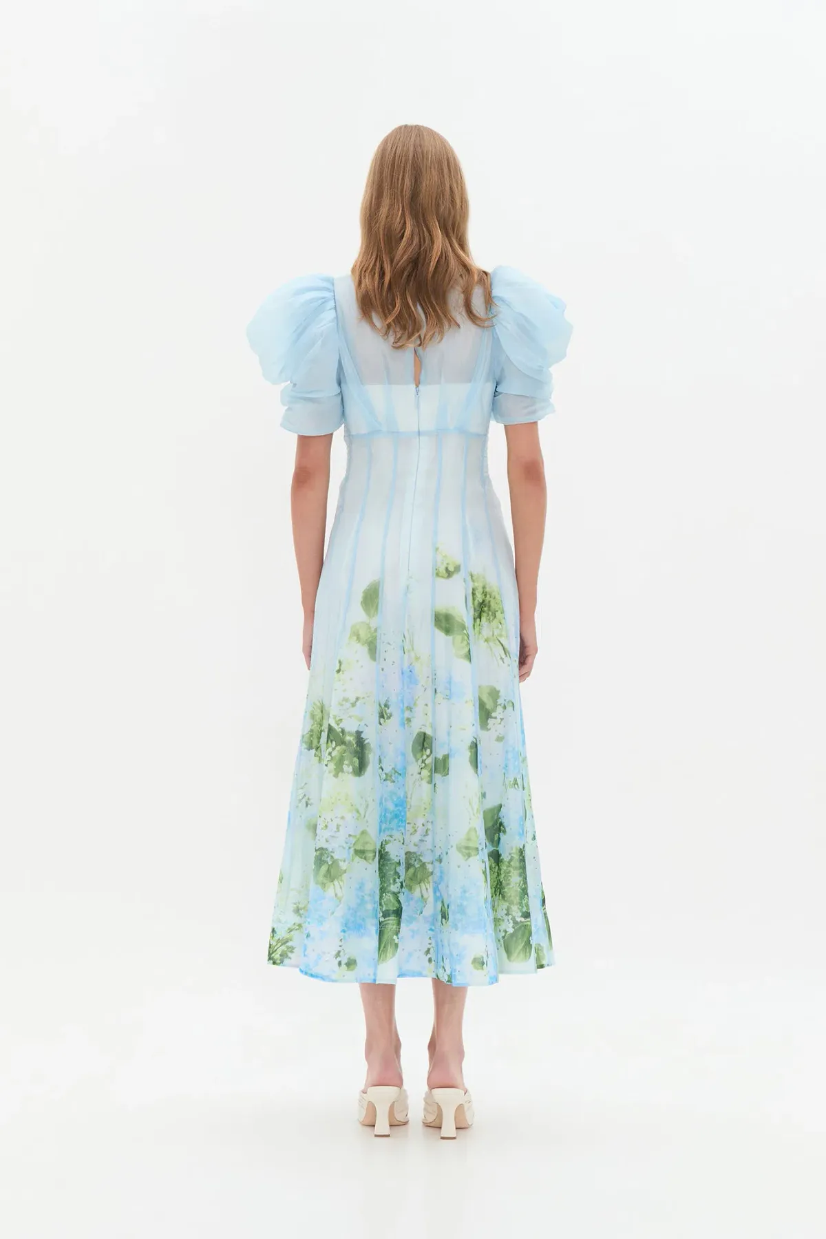 Aje Clementine Midi Dress Blue Size 8 - Image 4