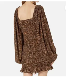 Ted Baker London Wyatte Ruched Bodycon Mini Dress Animal Print Size AU 10 for rent on The Volte - image 3