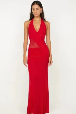 Bec & Bridge Deija Halter Maxi Red Size AU 8 for rent on The Volte - image 1